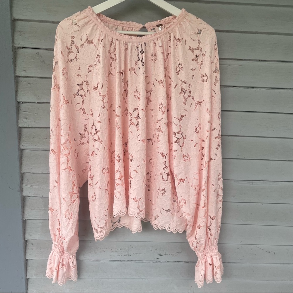 Free People Long Sleeve Lacy Blouse